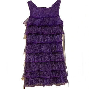NWOT Emily West Girl’s Short Formal Dress Lined w/ Ruffles Sz. 8